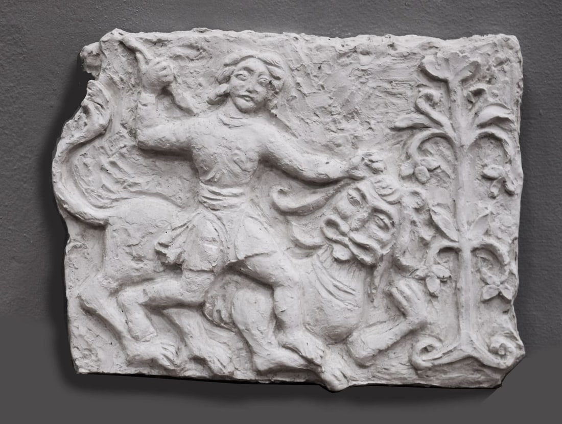 Gypsum Boy and lion Workshop Andrey Bolomic 2019 year (1 of 1)