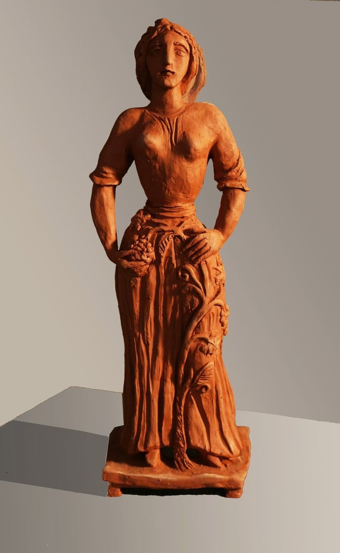 Terracotta Meditation Workshop Andrey Bolomic 2020 year: Title: Terracotta Meditation Workshop Andrey Bolomic 2020 year Description: Pol 11 ITEM DESCRIPTION : *Ttitle: Meditation *Medium: Terracotta *The size: 13x41 cm/'5.11x16.14 inches' *Workshop Andrey B