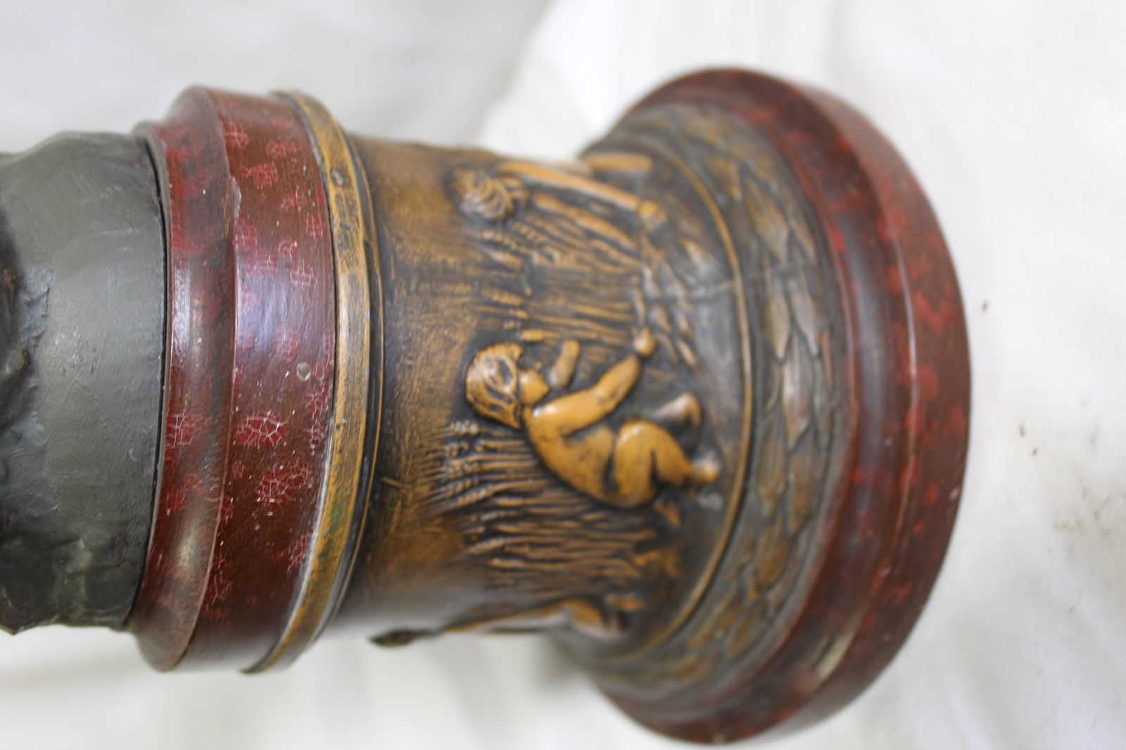 Art Deco Sculpture , Pixy w Violin , Antique - 14