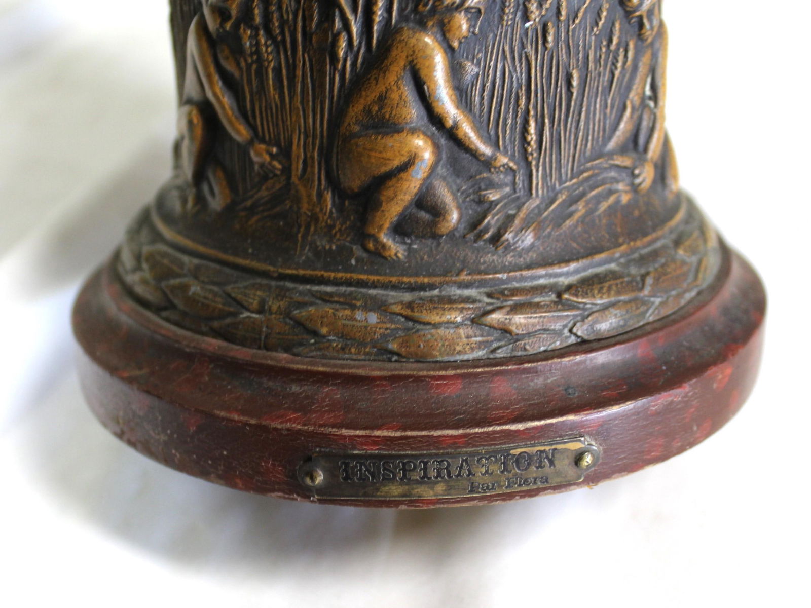 Art Deco Sculpture , Pixy w Violin , Antique - 4