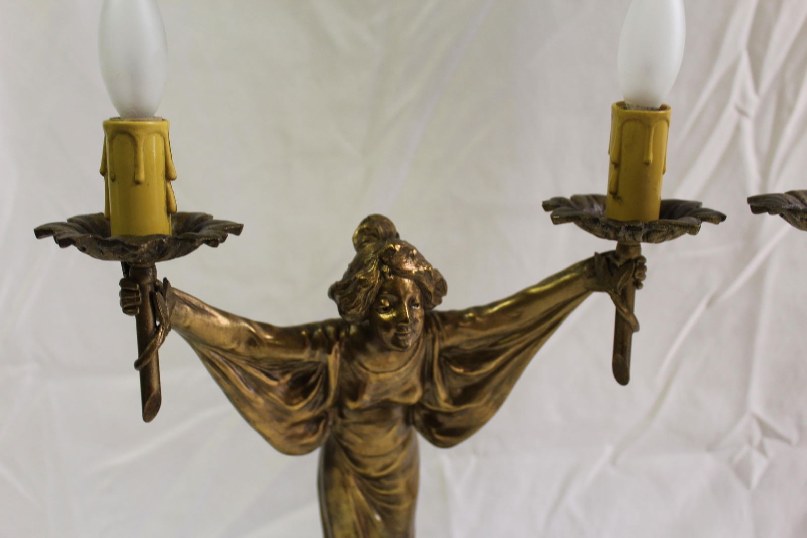 Art Nouveau Lady Candelabras Antique - 18