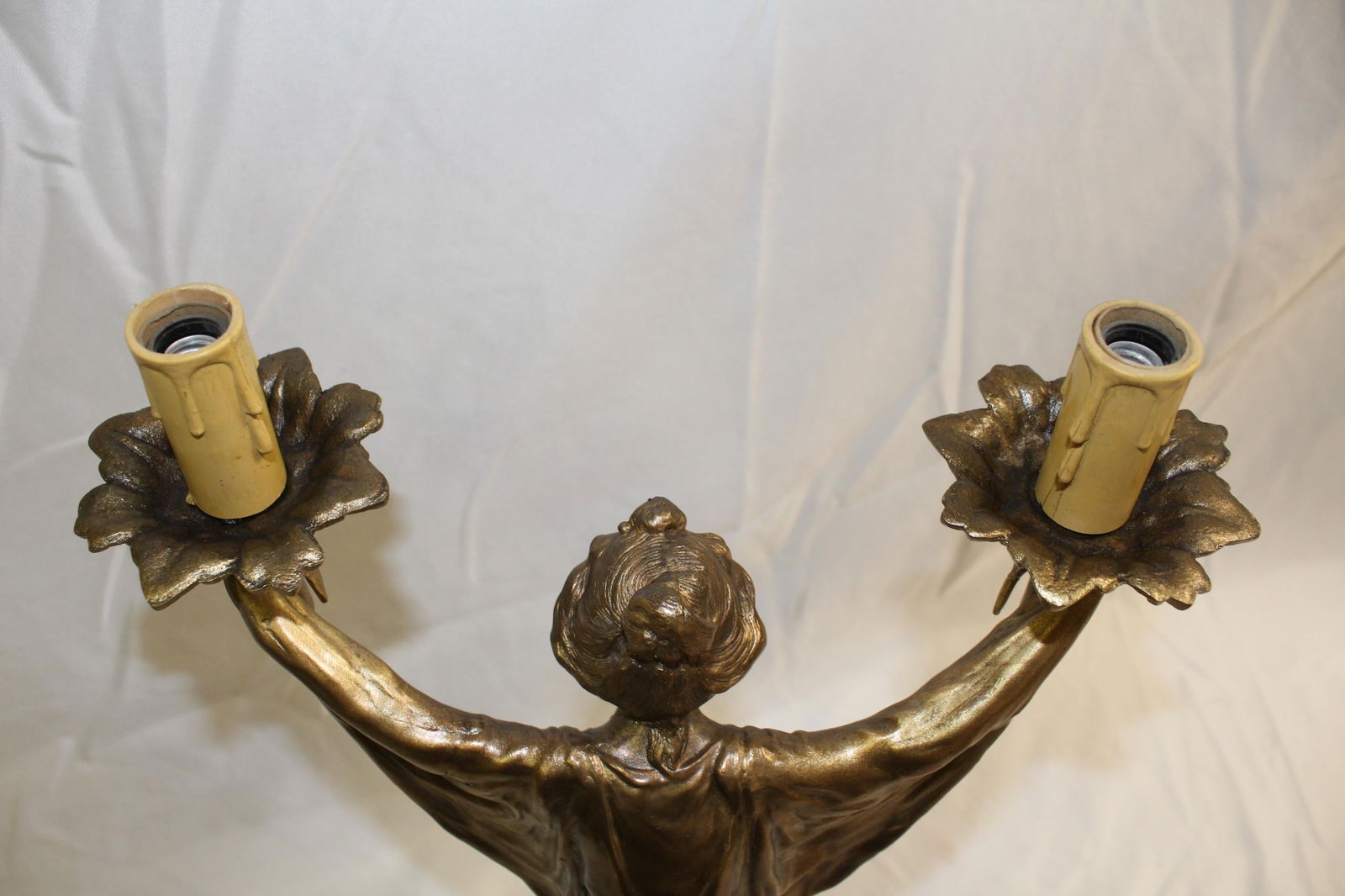 Art Nouveau Lady Candelabras Antique - 6