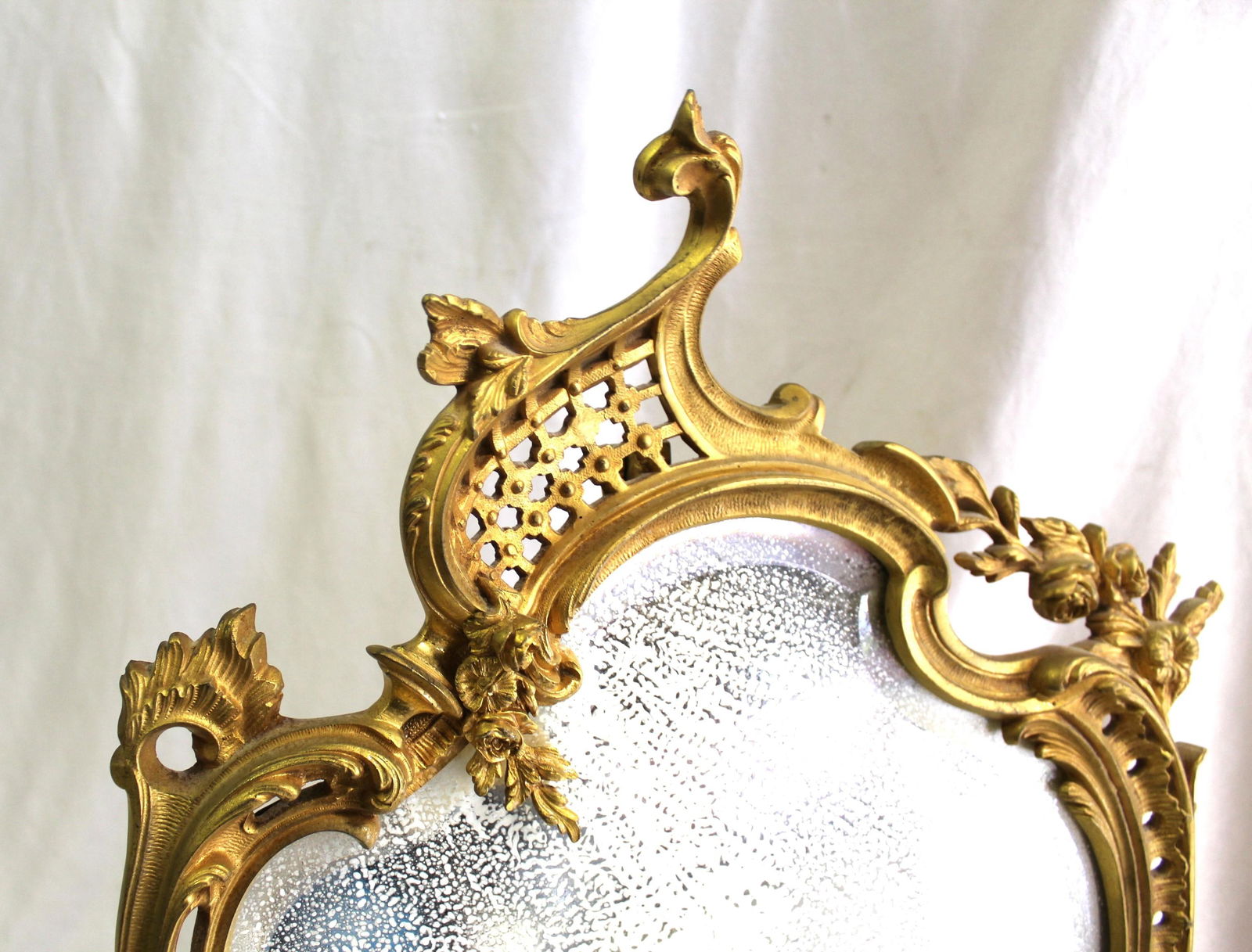 Vintage French, Gold Dore' table mirror. Early 20 Th Century - 19