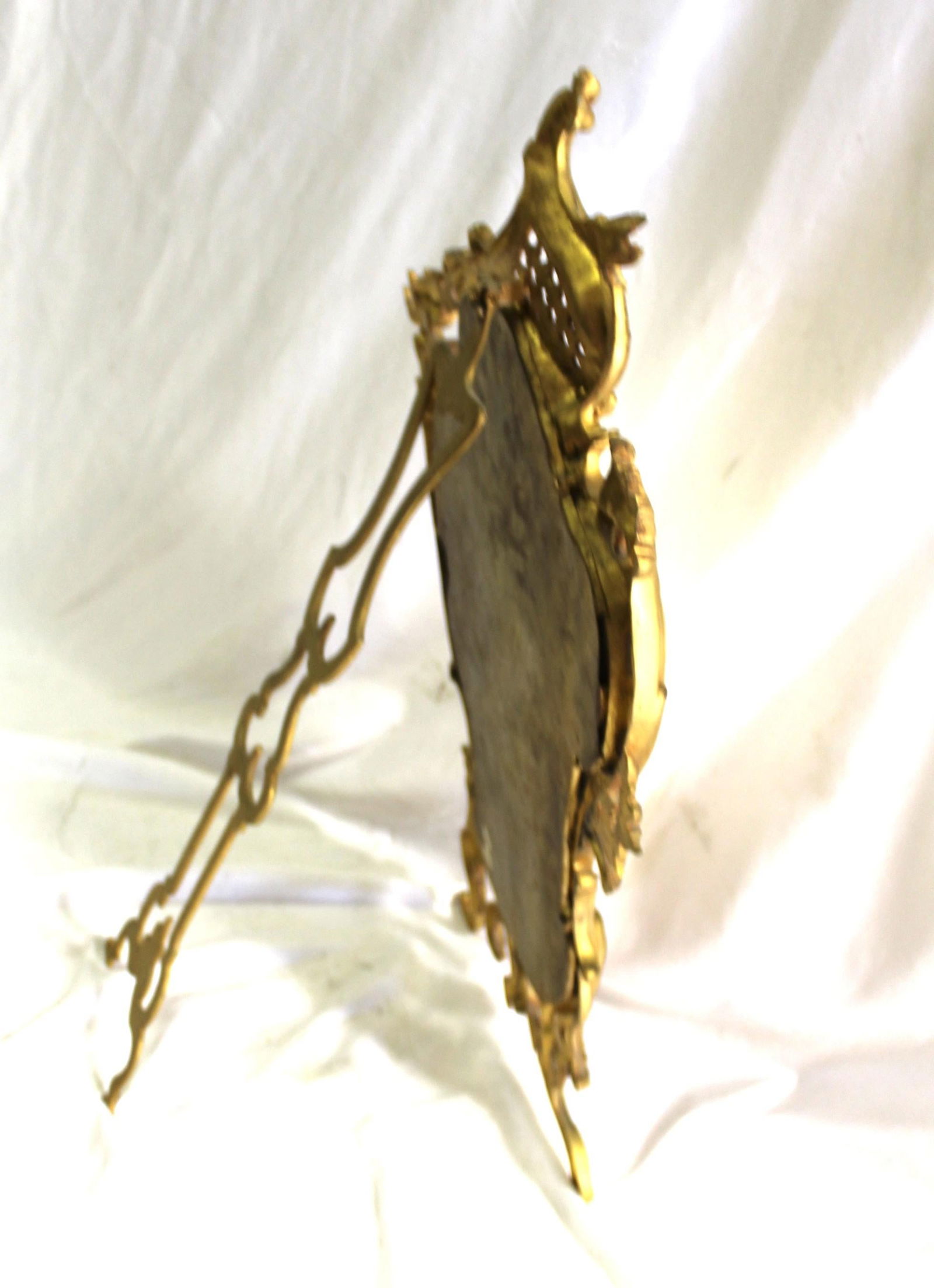 Vintage French, Gold Dore' table mirror. Early 20 Th Century - 4