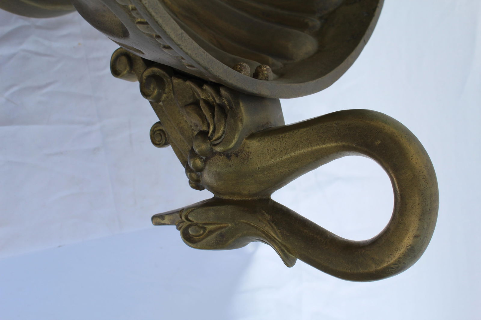 Swan Bowl, Solid Brass, Midcentury Design, Double Handle - 9