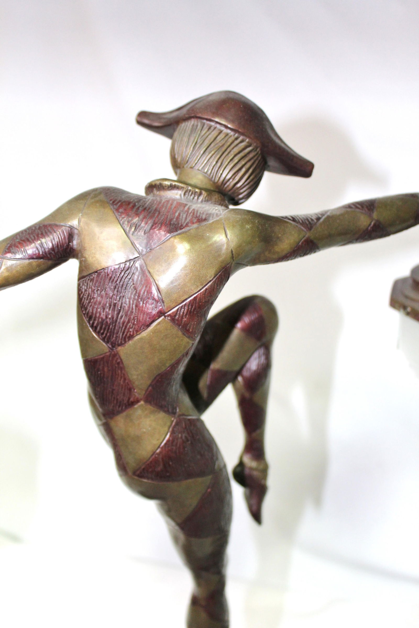 Art Deco Style Bronze Harlequin Lamp - 10