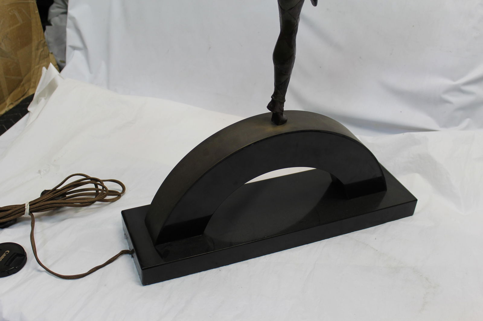 Art Deco Style Bronze Harlequin Lamp - 11