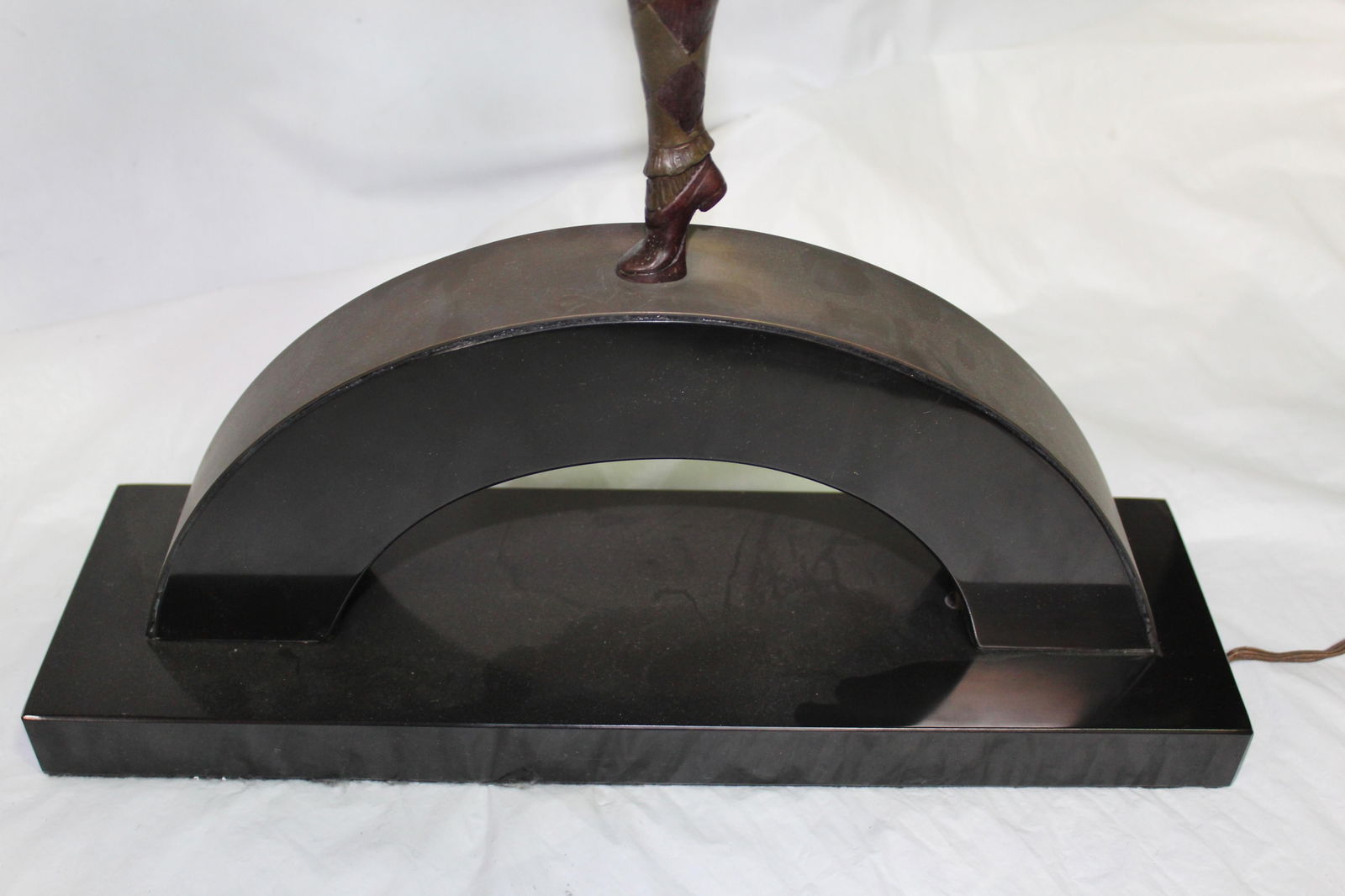 Art Deco Style Bronze Harlequin Lamp - 5