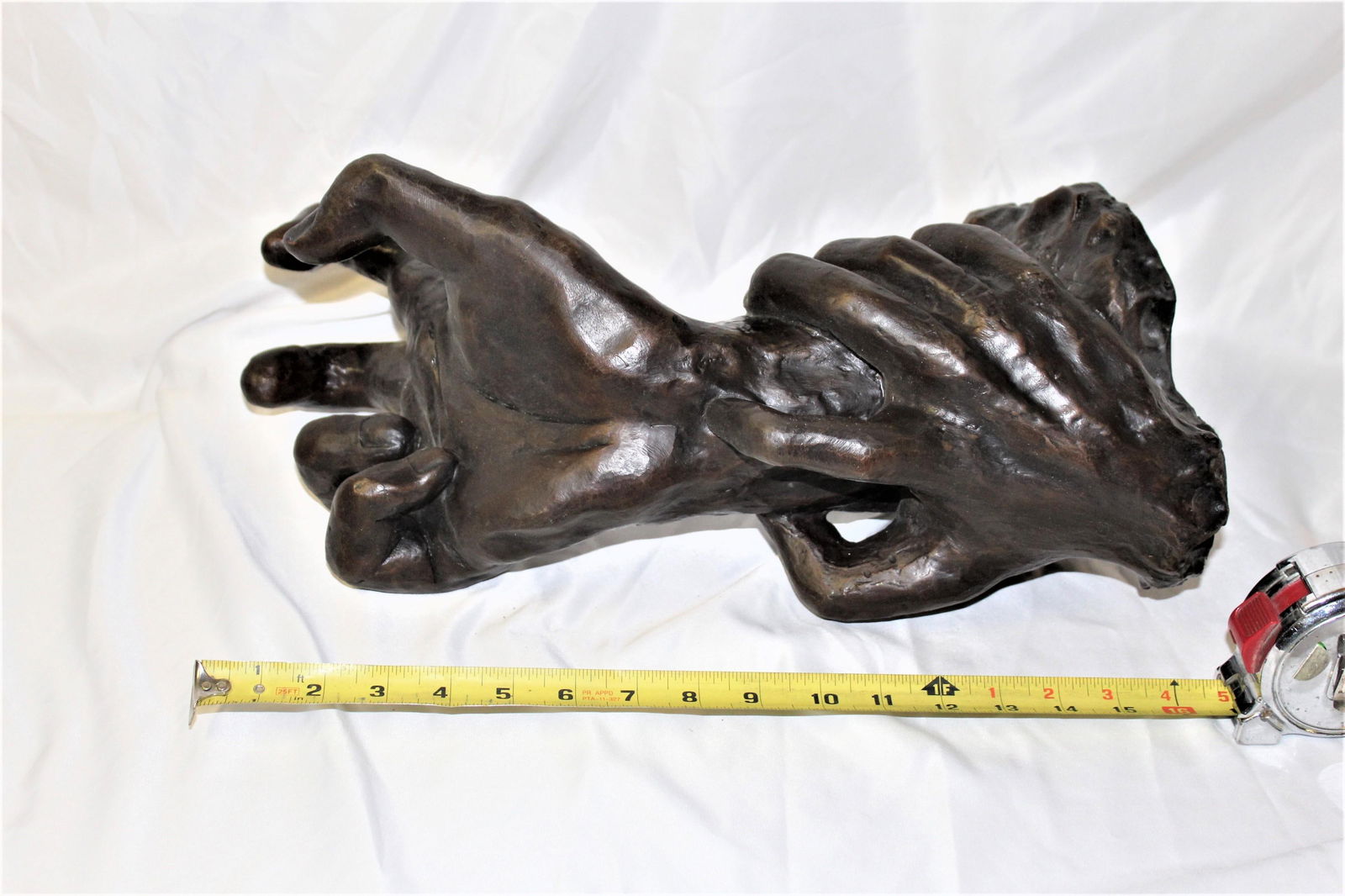 Art Nouveau Sculpture of Hands , Bronze Casting after Rodin, Impressionism style - 15