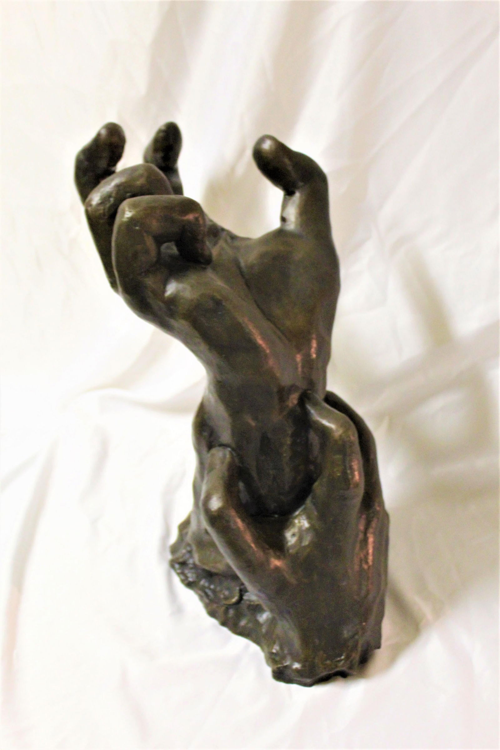 Art Nouveau Sculpture of Hands , Bronze Casting after Rodin, Impressionism style - 20