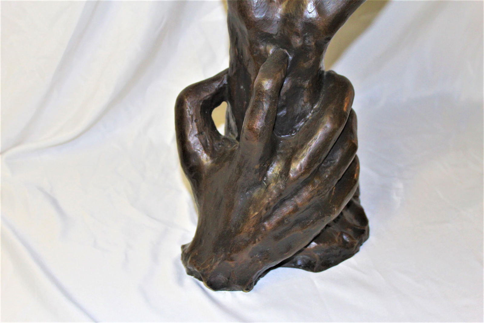 Art Nouveau Sculpture of Hands , Bronze Casting after Rodin, Impressionism style - 8