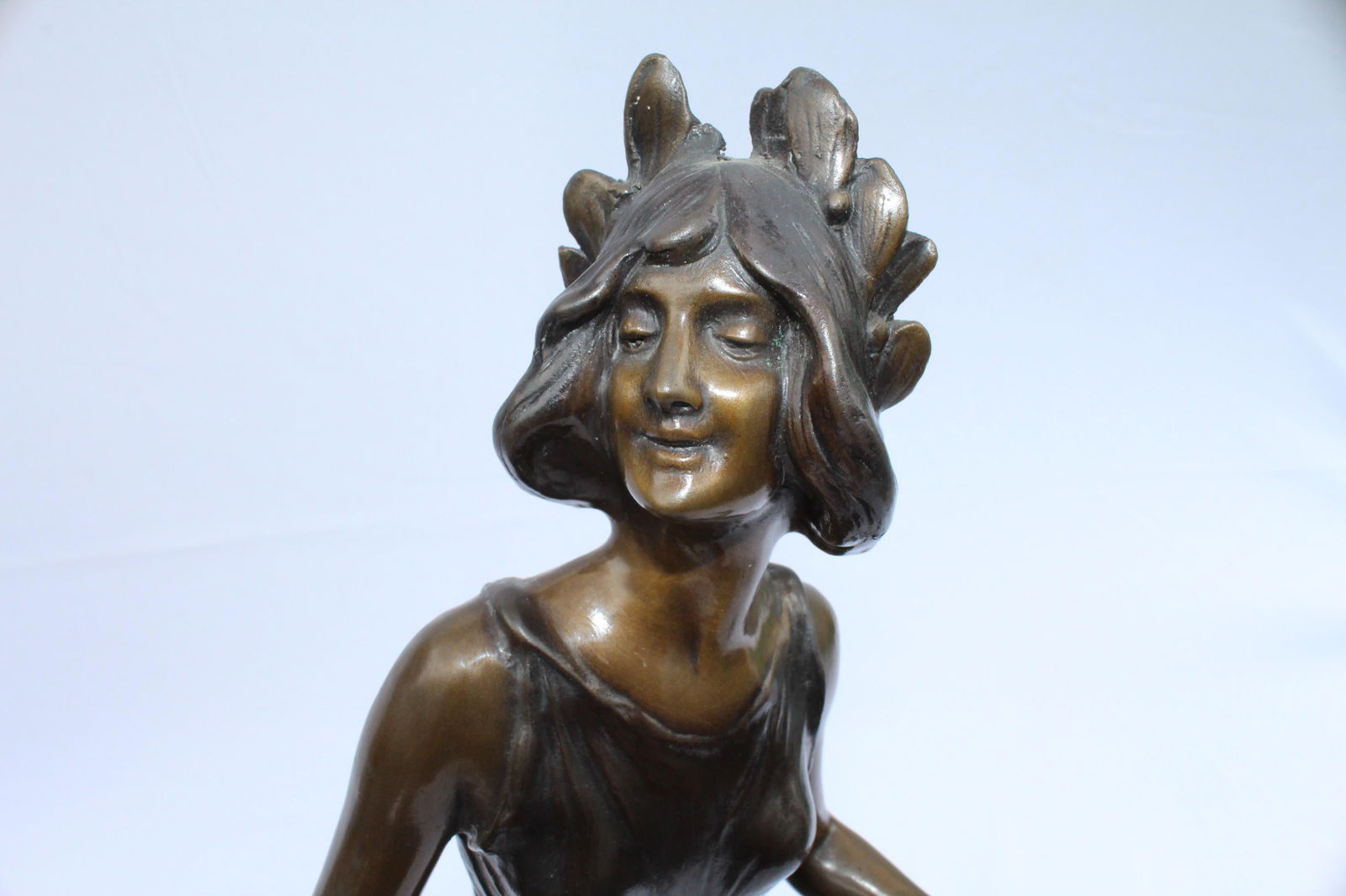 Mid Century Modern/Art Nouveau , Bronze , pair , Lady Figurines - 10