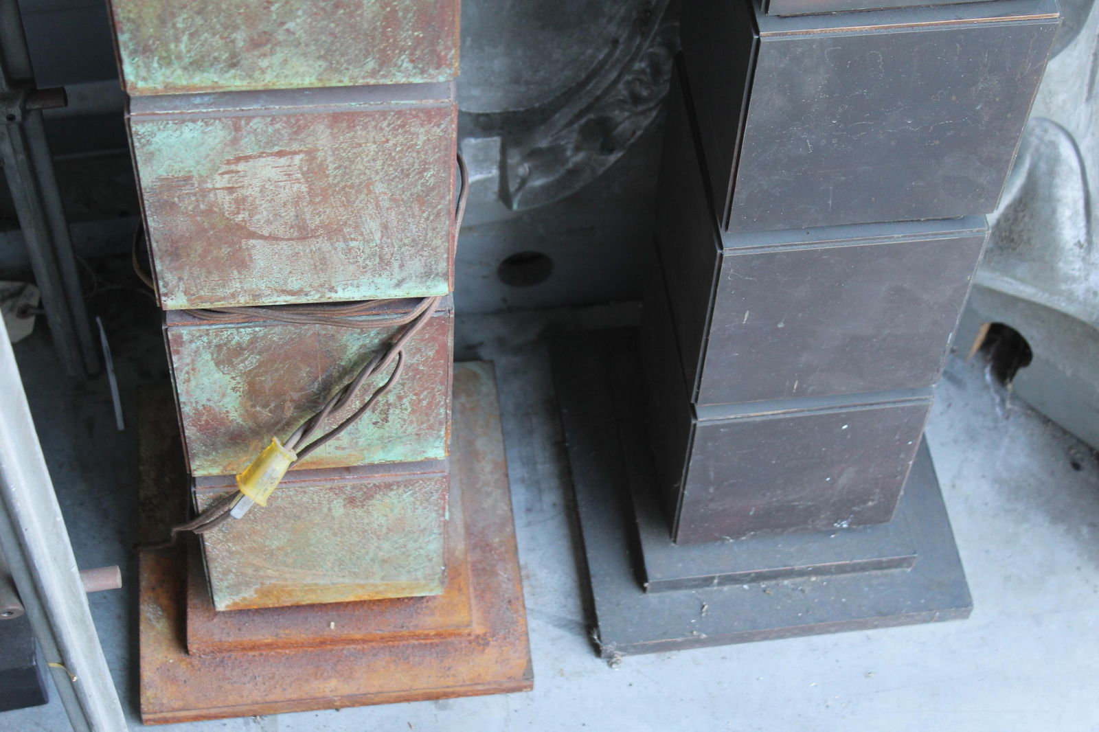 Deco/Modern Steel block Floor Lamp (2) available - 14