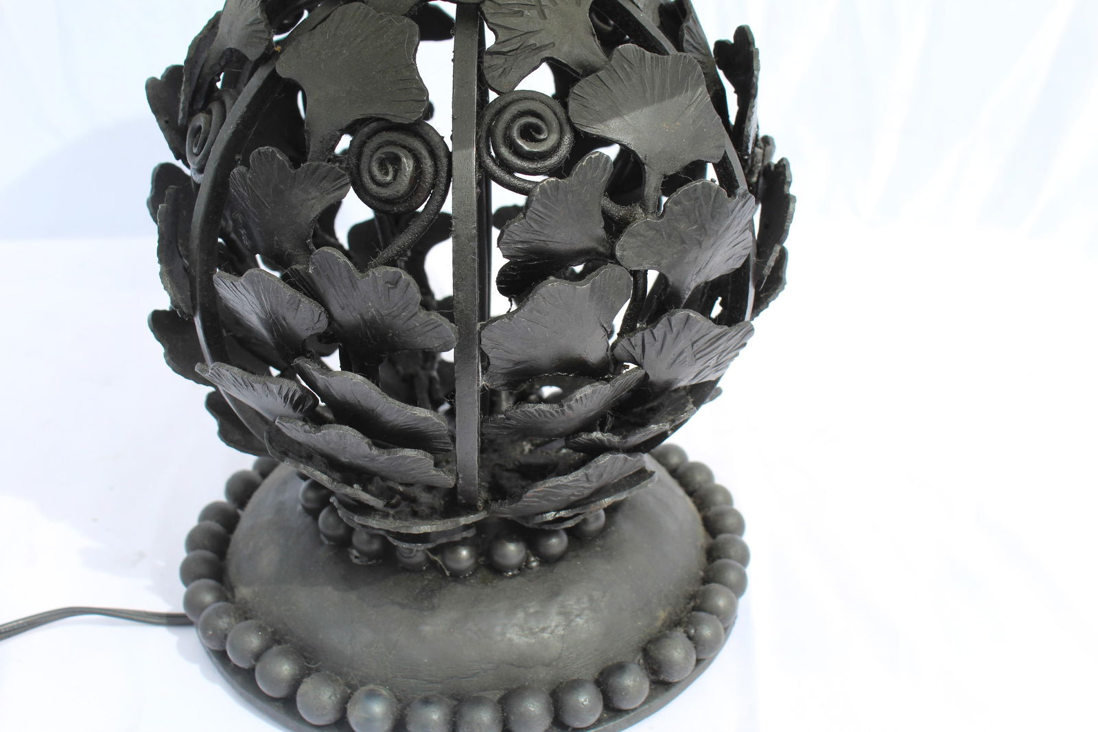 Art Deco Lamp Glass and Forged Iron Base after E.Brandt and Daum - 20