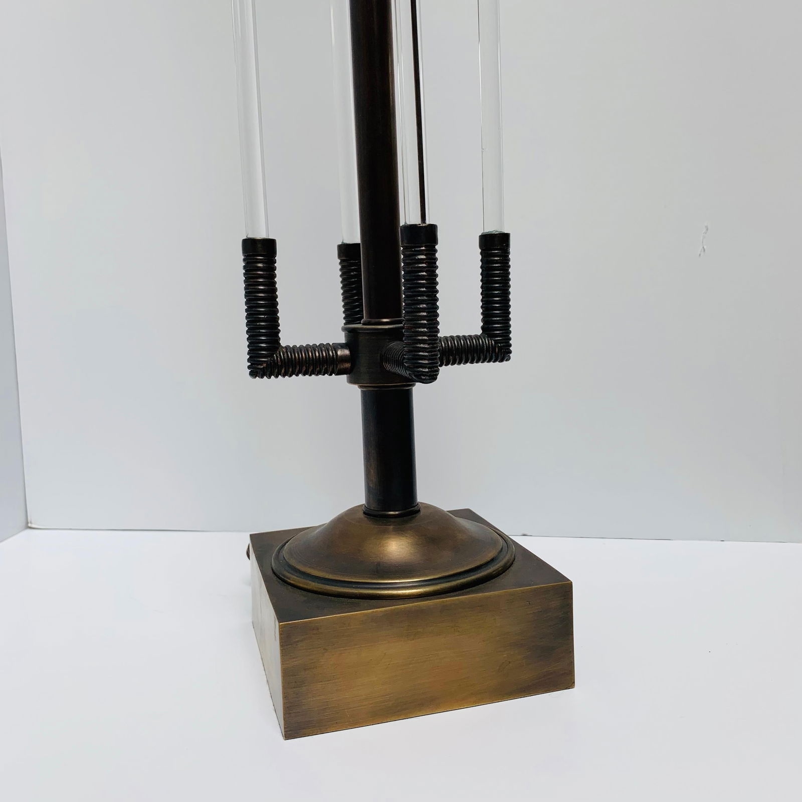 Cast Bronze, Art Deco Lamps with Solid Glass Rods - 12