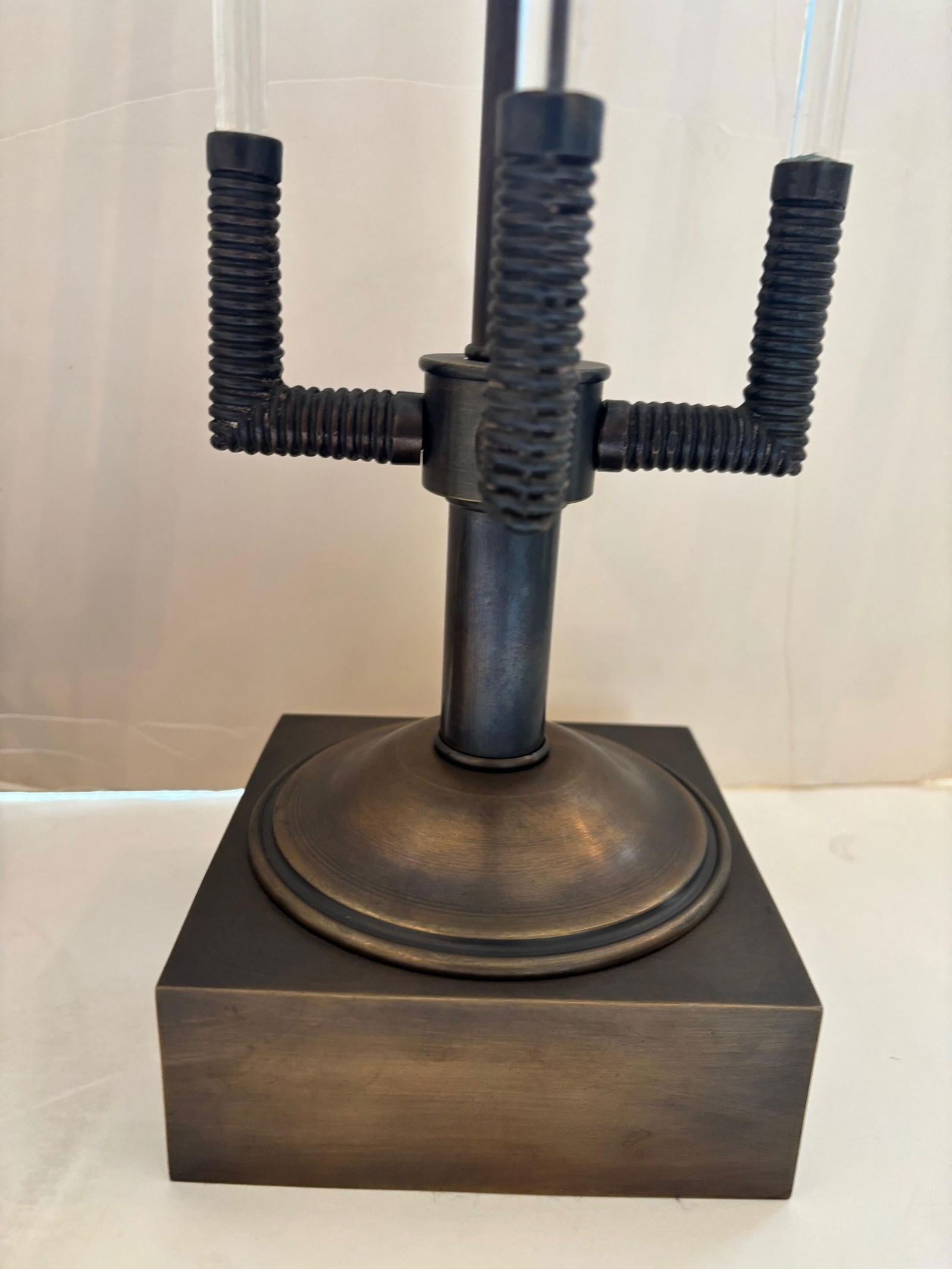 Cast Bronze, Art Deco Lamps with Solid Glass Rods - 16