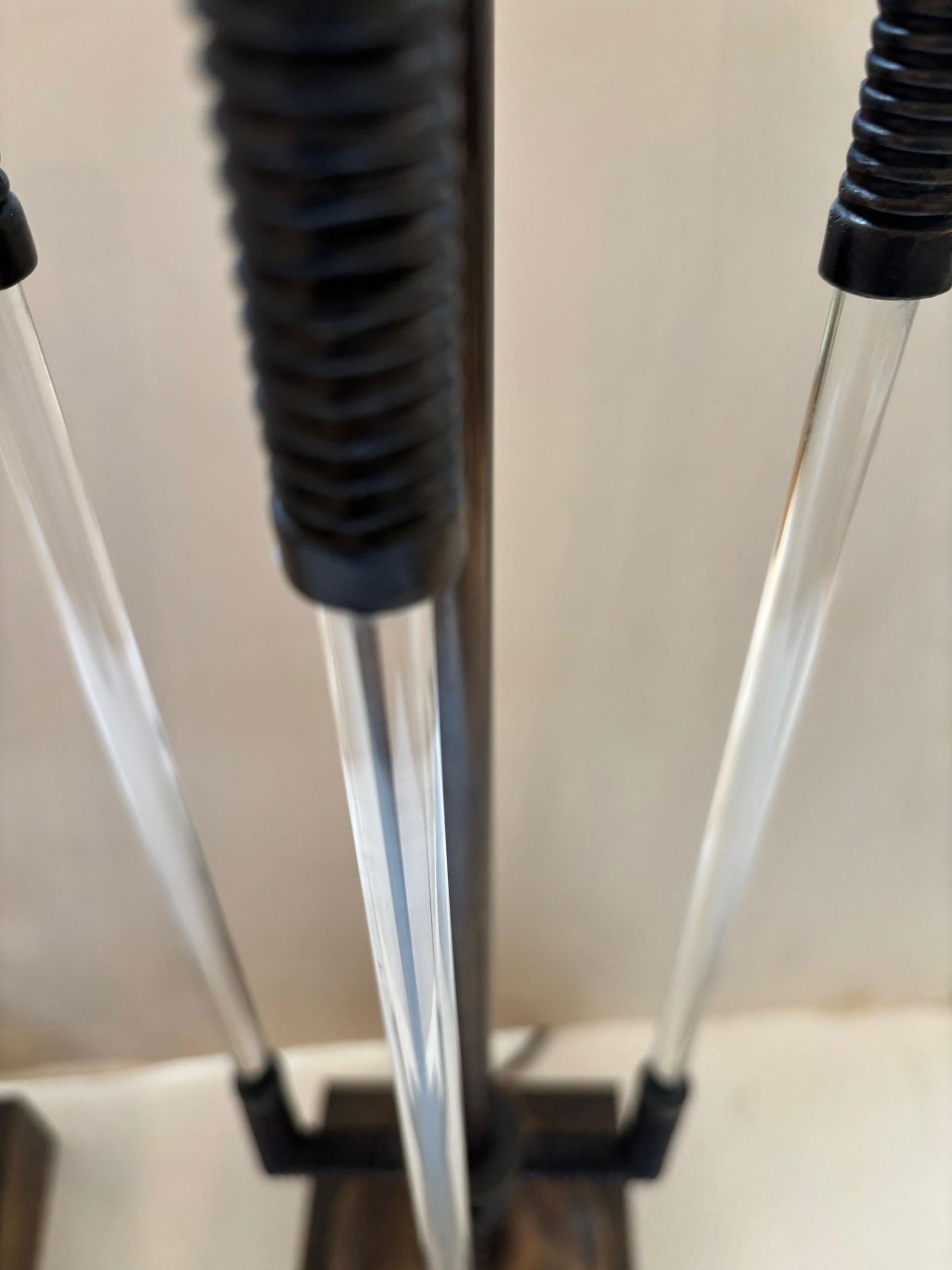 Cast Bronze, Art Deco Lamps with Solid Glass Rods - 5