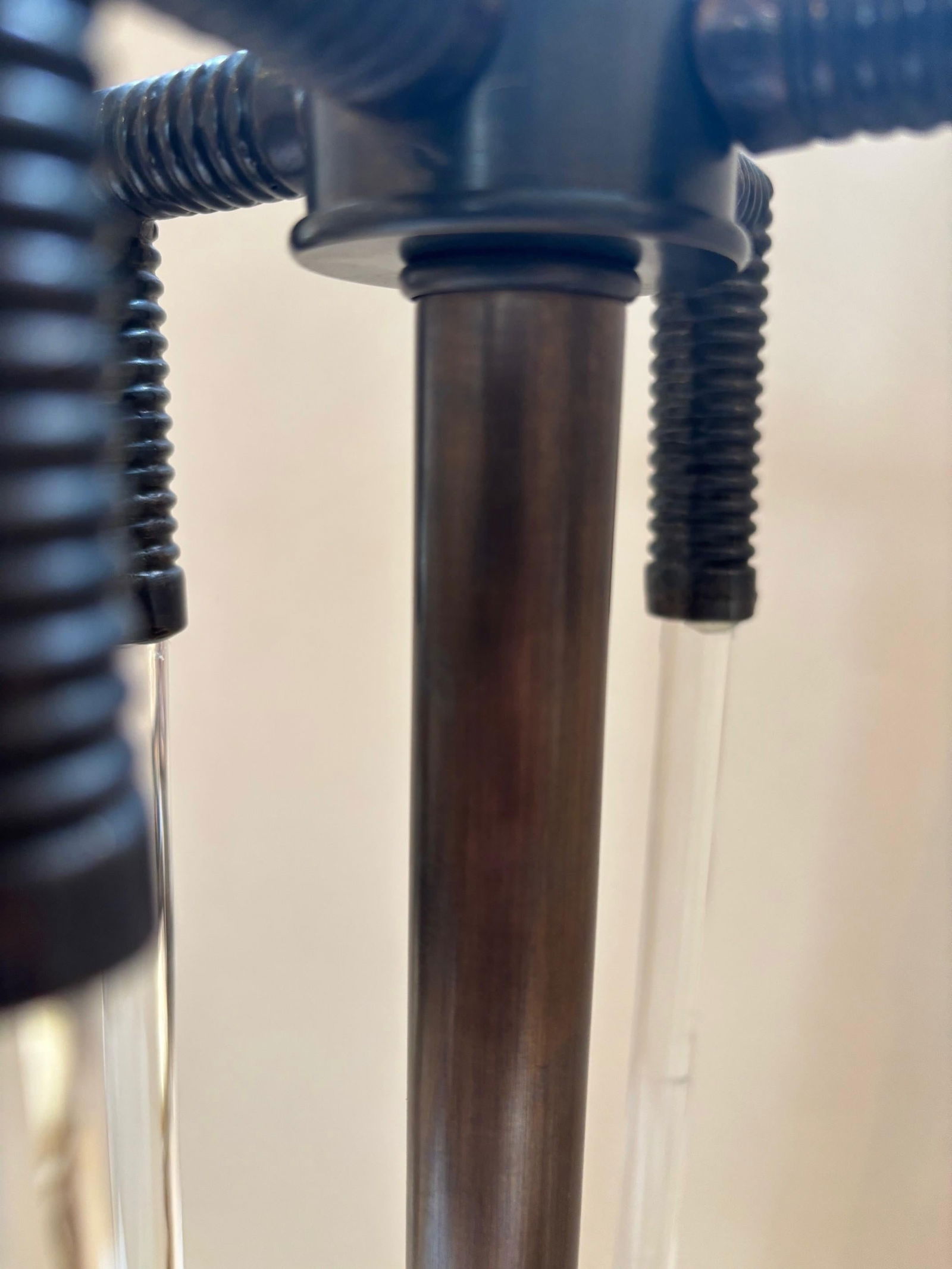 Cast Bronze, Art Deco Lamps with Solid Glass Rods - 6