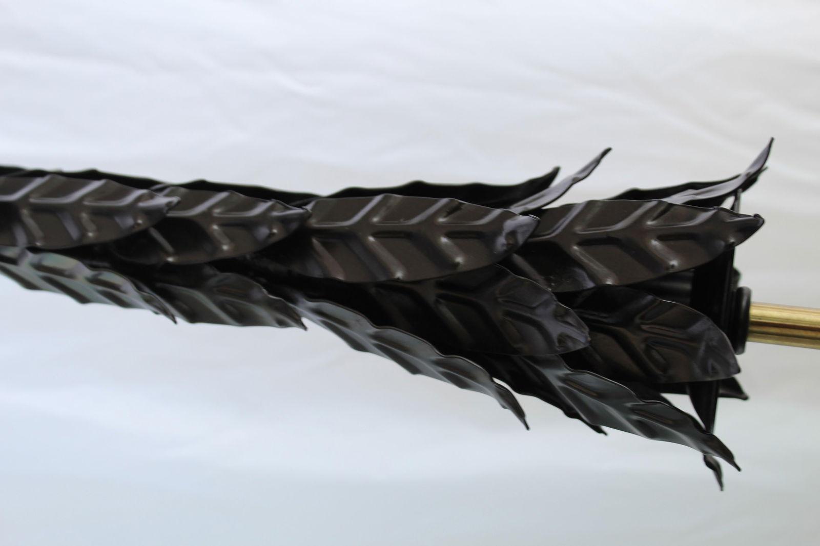 Modern /Deco Floor Lamp, Hand Forged and Stamped Leaf Design, Delux Sockets - 19