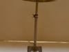 Vintage Nickle Plated Adjustable Table Lamp with Hardwired Integral Helmet Shade - 8