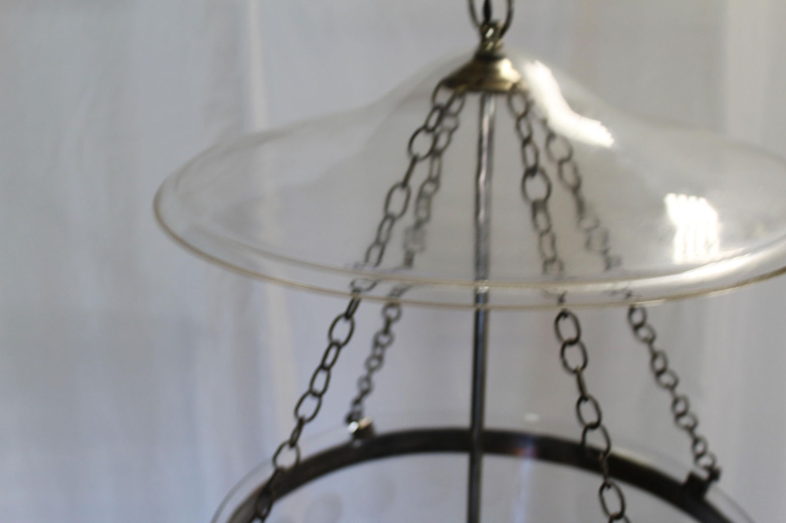 Late 20 th Century Larger Bell Jar , Silver Plated finish , cut Circles - 11