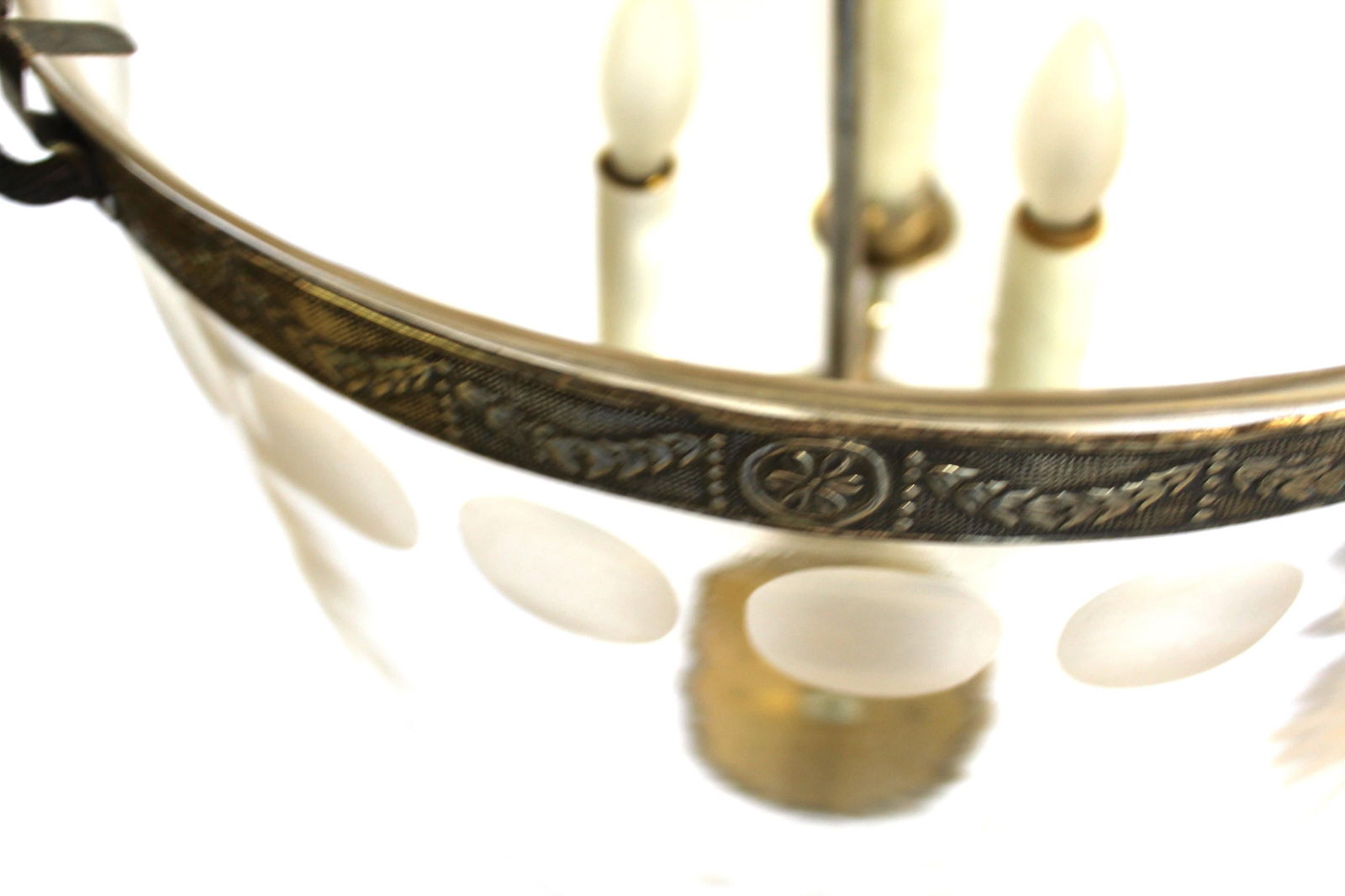 Late 20 th Century Larger Bell Jar , Silver Plated finish , cut Circles - 15