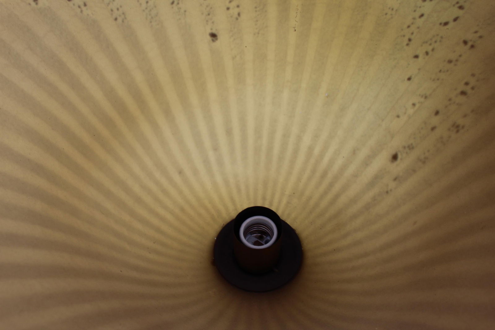 Modern/Deco Floor Lamp, Art Glass Shade, Forged Iron Base - 4