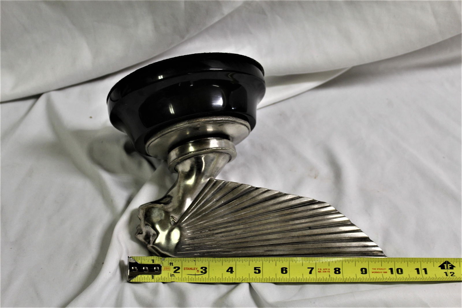 Art Deco Lady Face (Victory) Silvered Bronze in the Manner of Lalique - 19