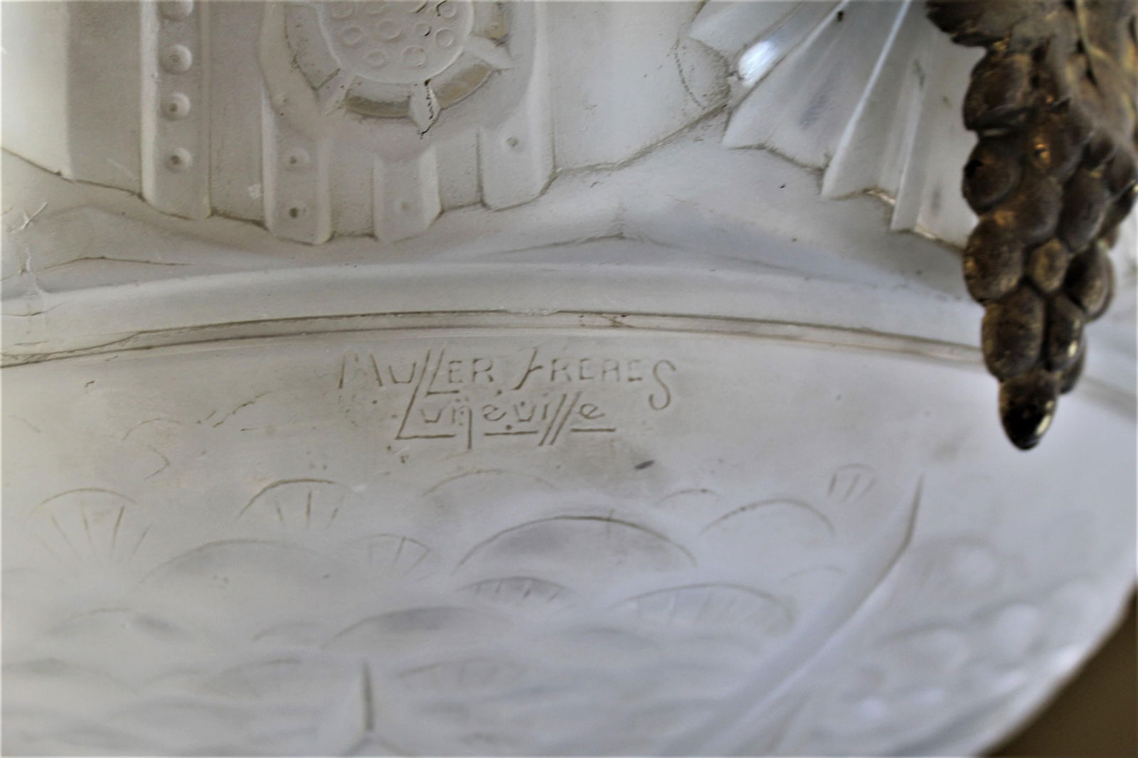 Art Deco/ Nouveau Chandelier /Antique Signed - 11