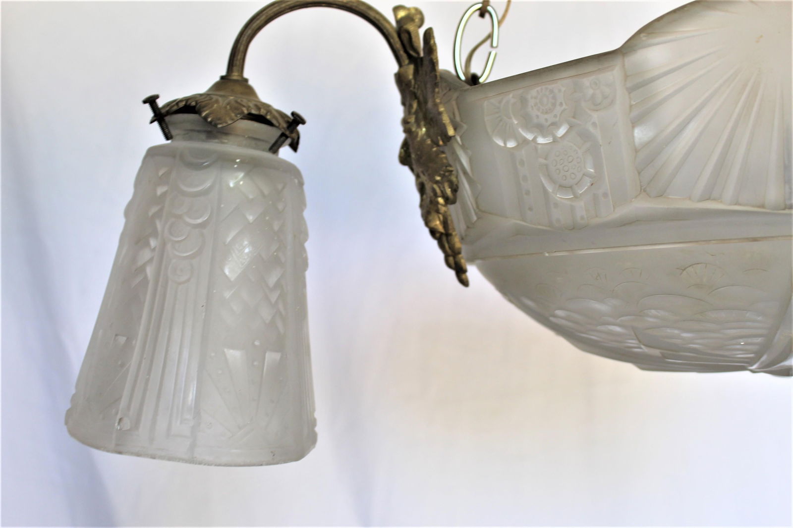 Art Deco/ Nouveau Chandelier /Antique Signed - 15