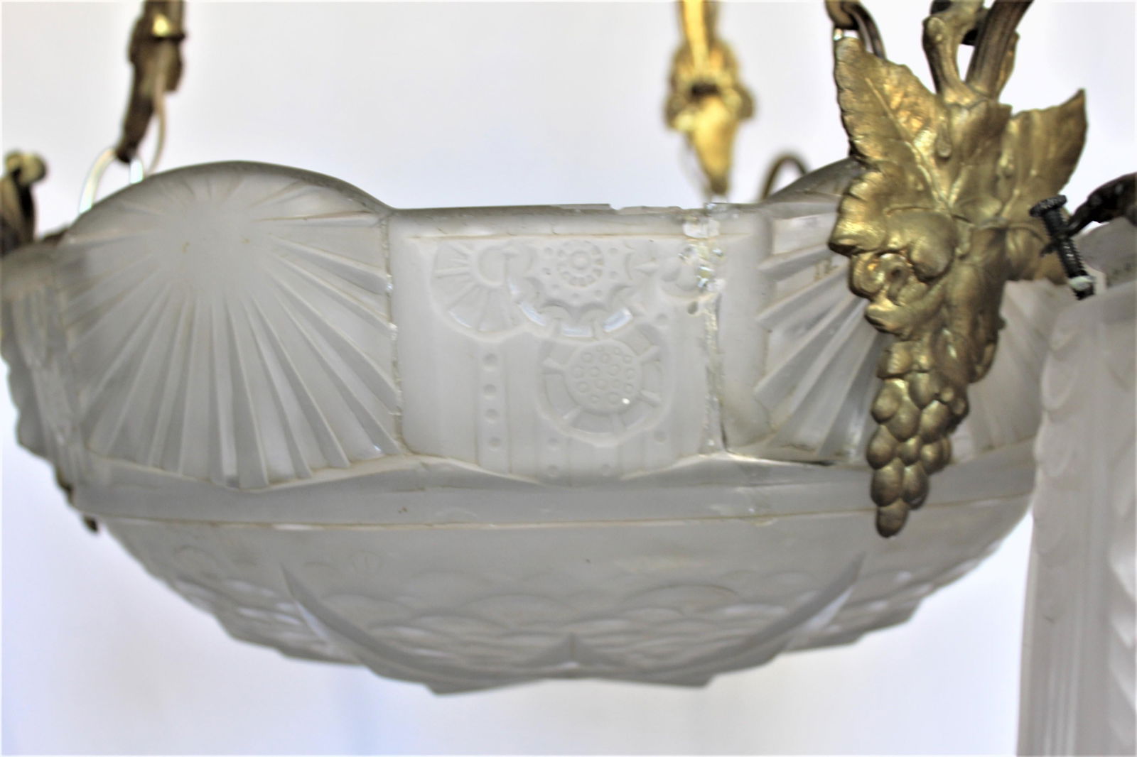 Art Deco/ Nouveau Chandelier /Antique Signed - 18