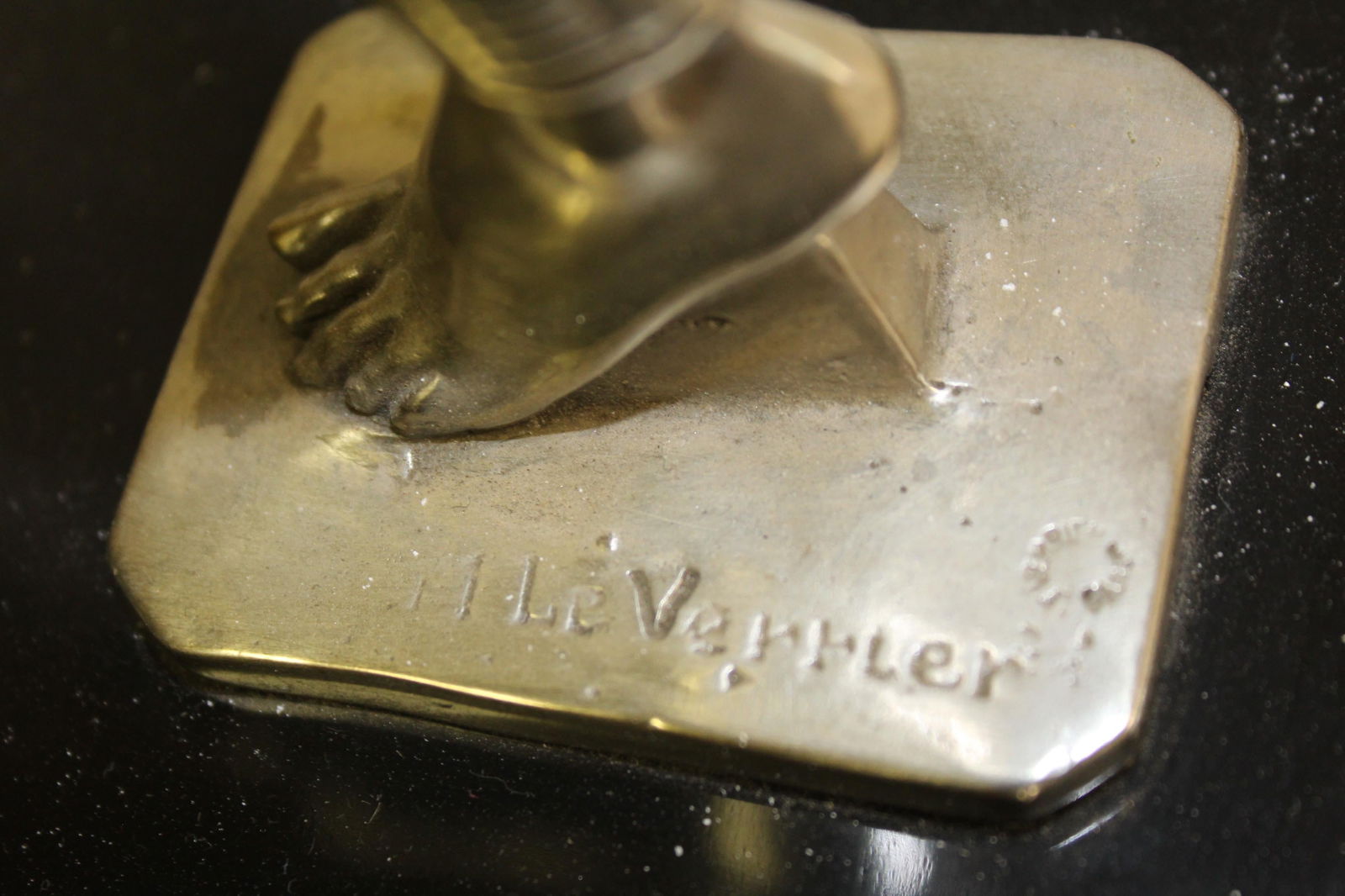 Art Deco/Modern Nude Girl Lamp, Alabaster Shade - 16