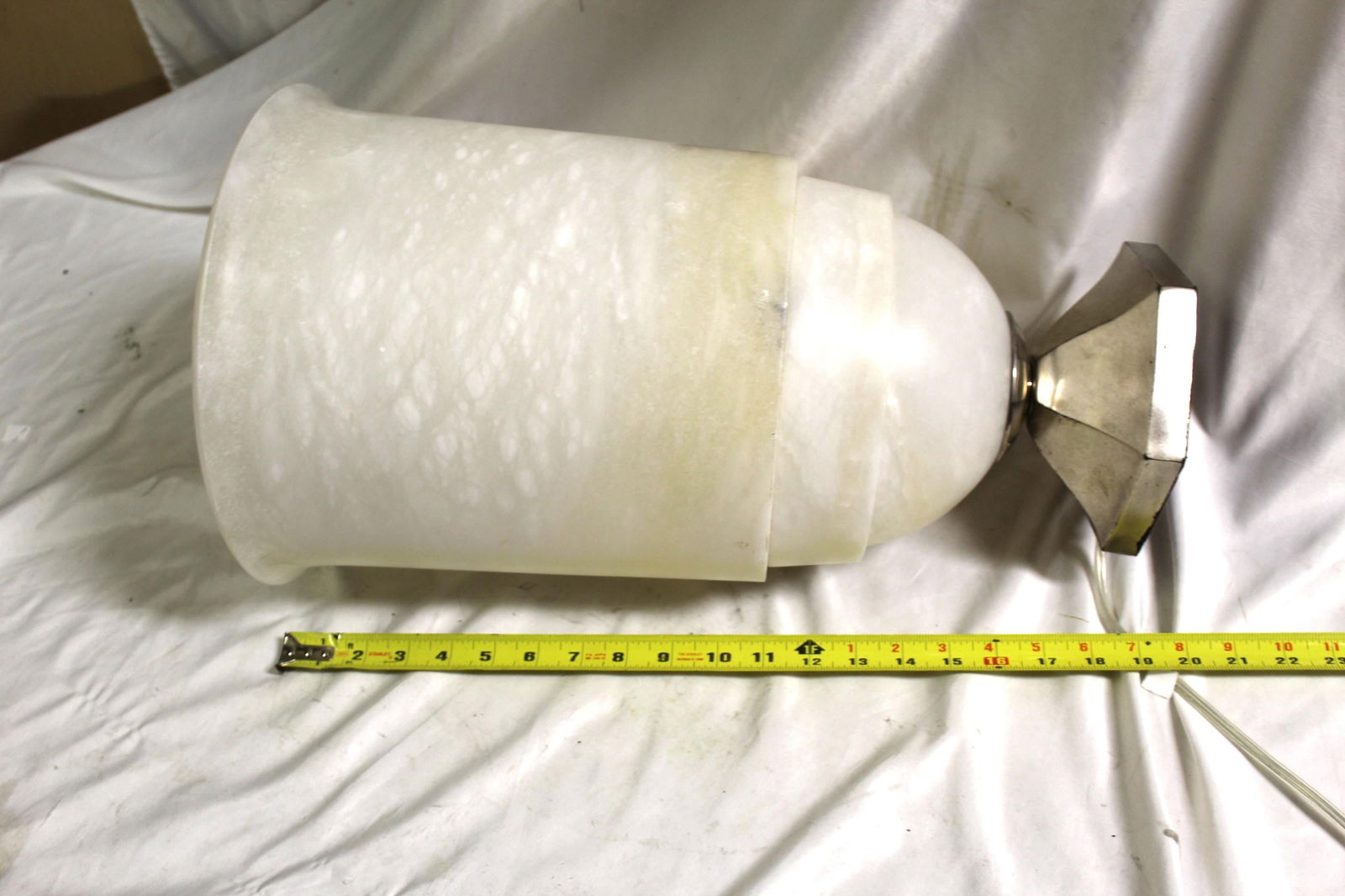 Art Deco design Alabaster & Bronze Illumine (up light ) - 5