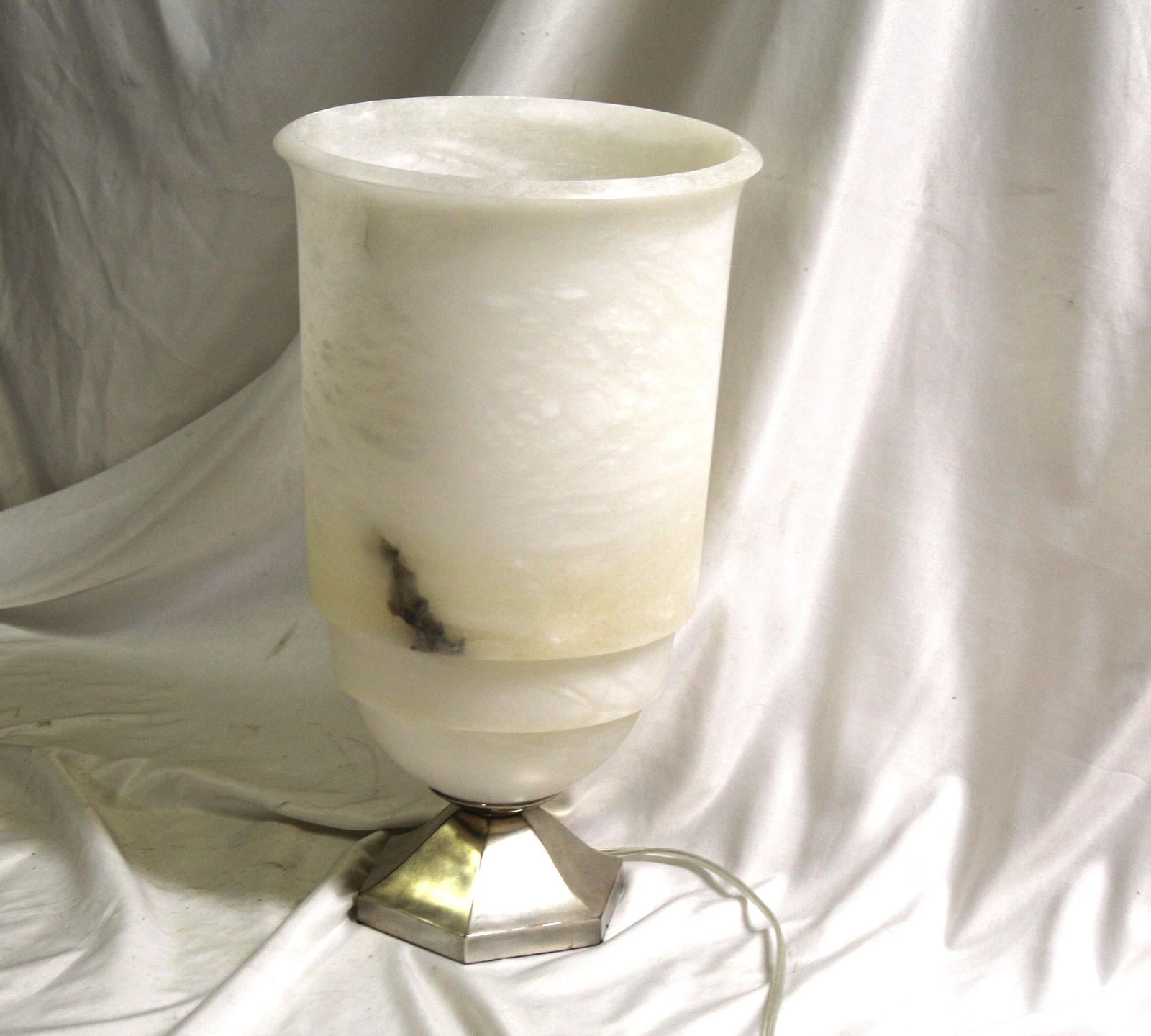 Art Deco design Alabaster & Bronze Illumine (up light ) - 6