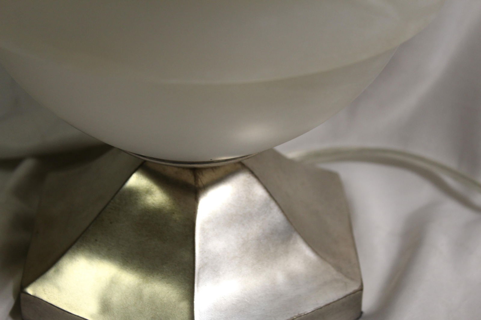 Art Deco design Alabaster & Bronze Illumine (up light ) - 9