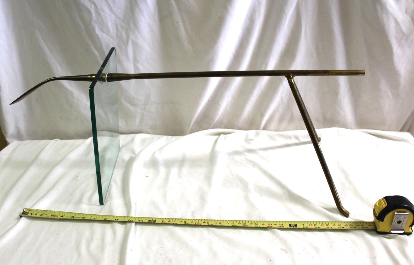 Mid-Century Modern Brass , Glass side Table - 13
