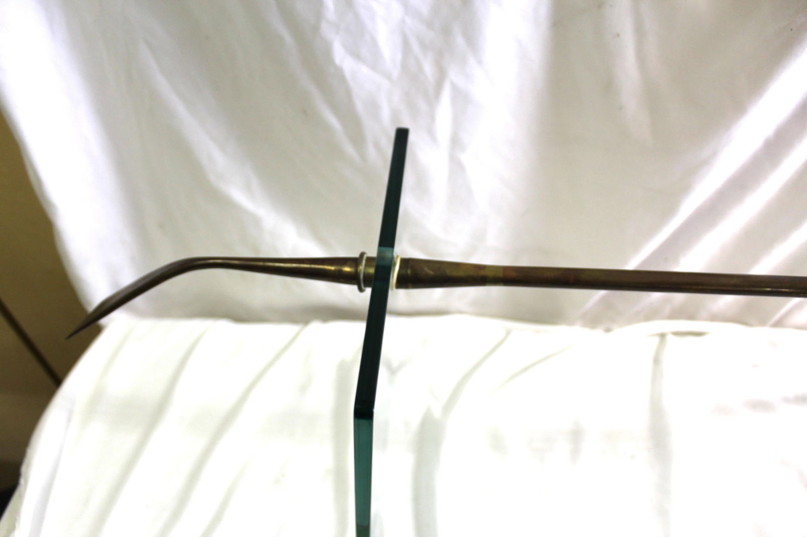 Mid-Century Modern Brass , Glass side Table - 18