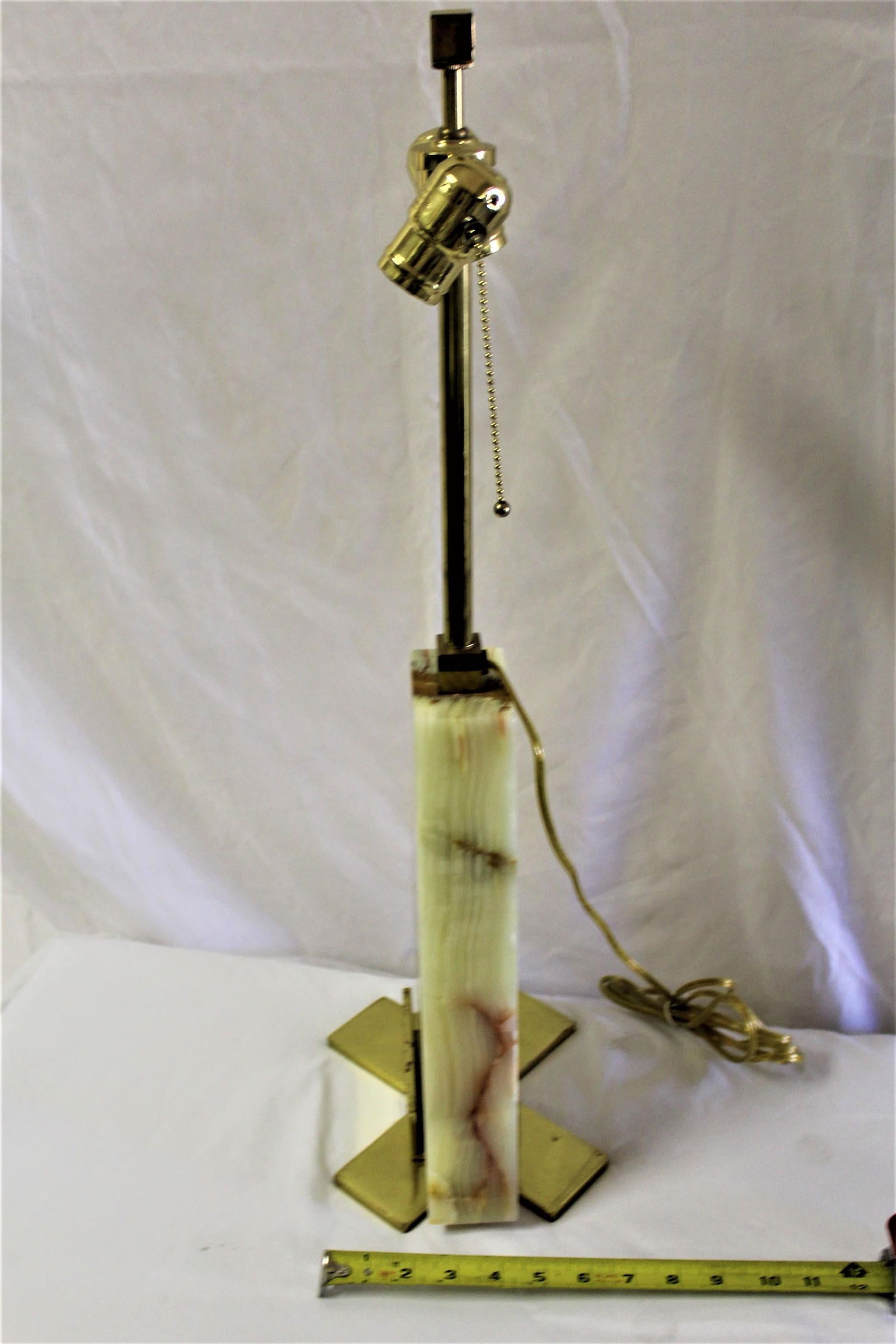 Modern Onyx & Brass Lamp - 11