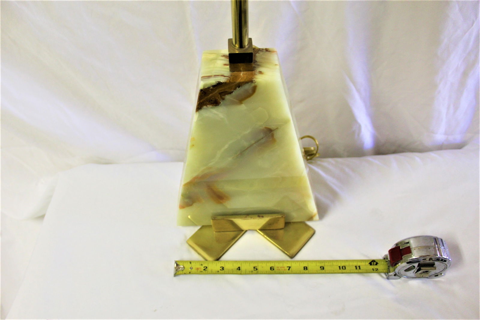 Modern Onyx & Brass Lamp - 12