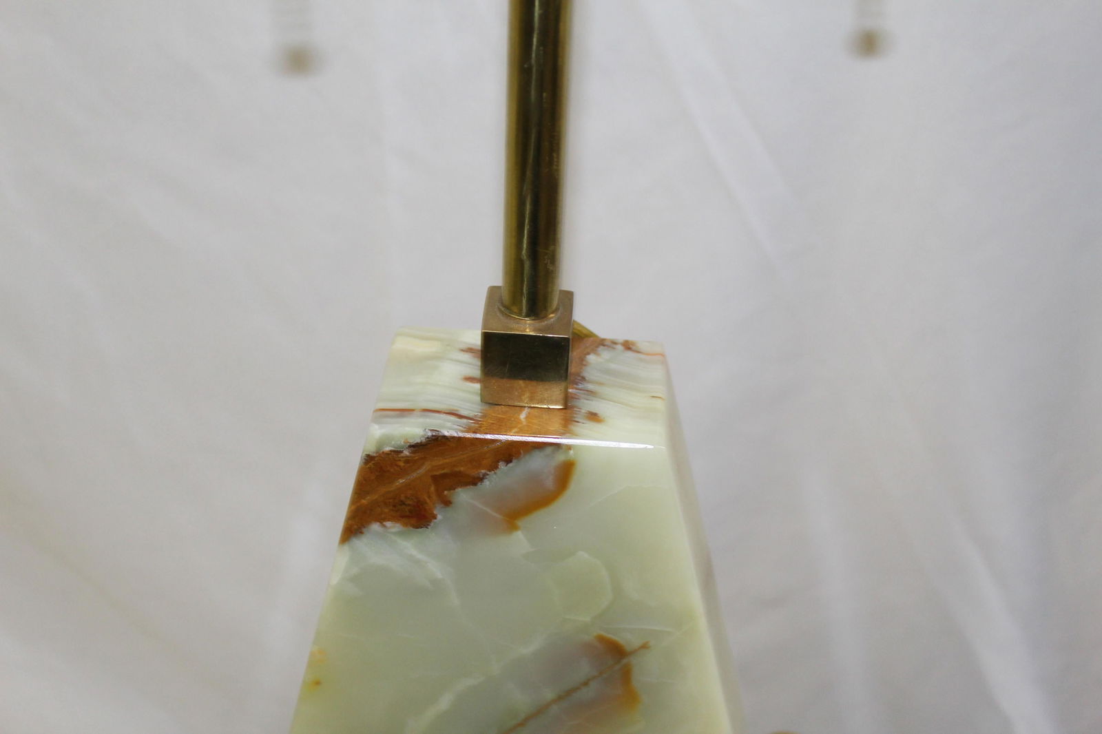 Modern Onyx & Brass Lamp - 14