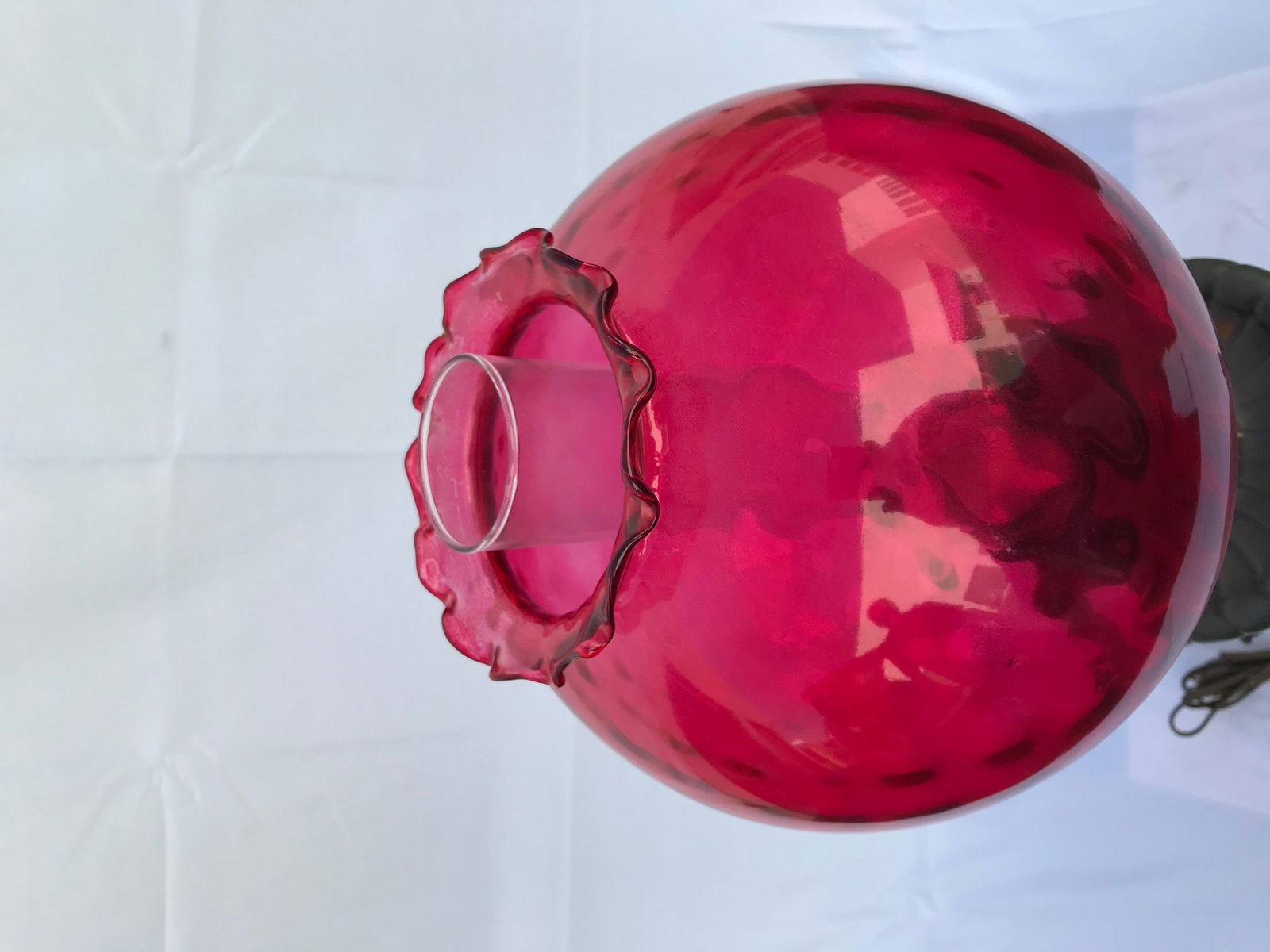 Antique Art Nouveau Lady Lamp, Bronze - 15