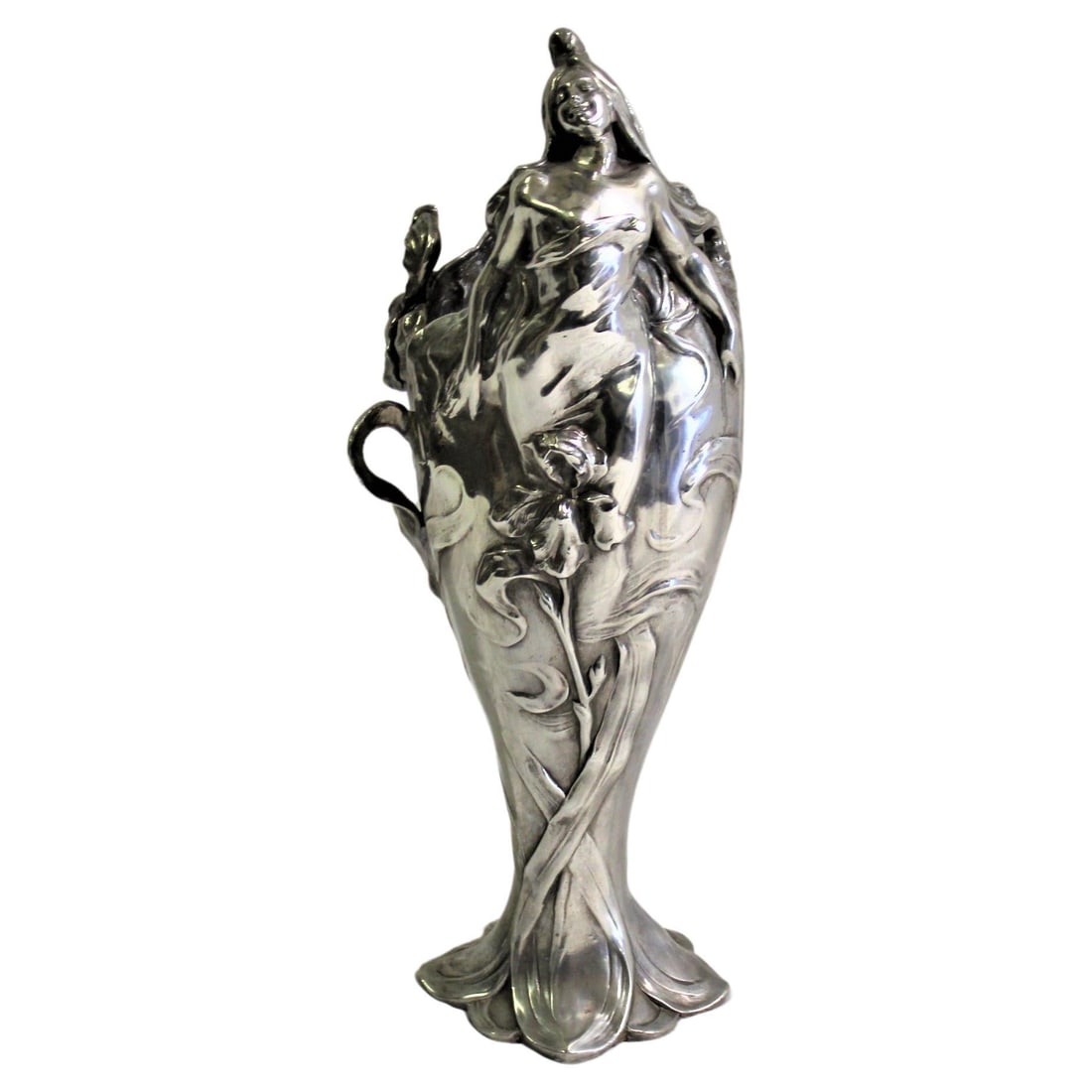 Art Nouveau Lady Vase, Antique, Artist Signed (1 of 20)