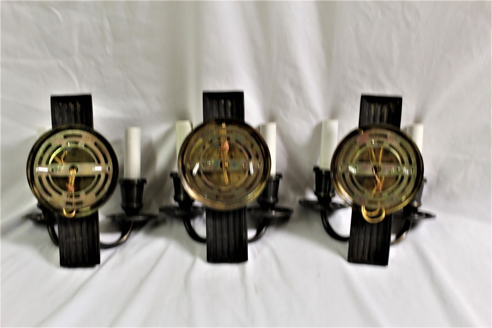 Art Deco/Modern Sconces Two Arm Set - 14