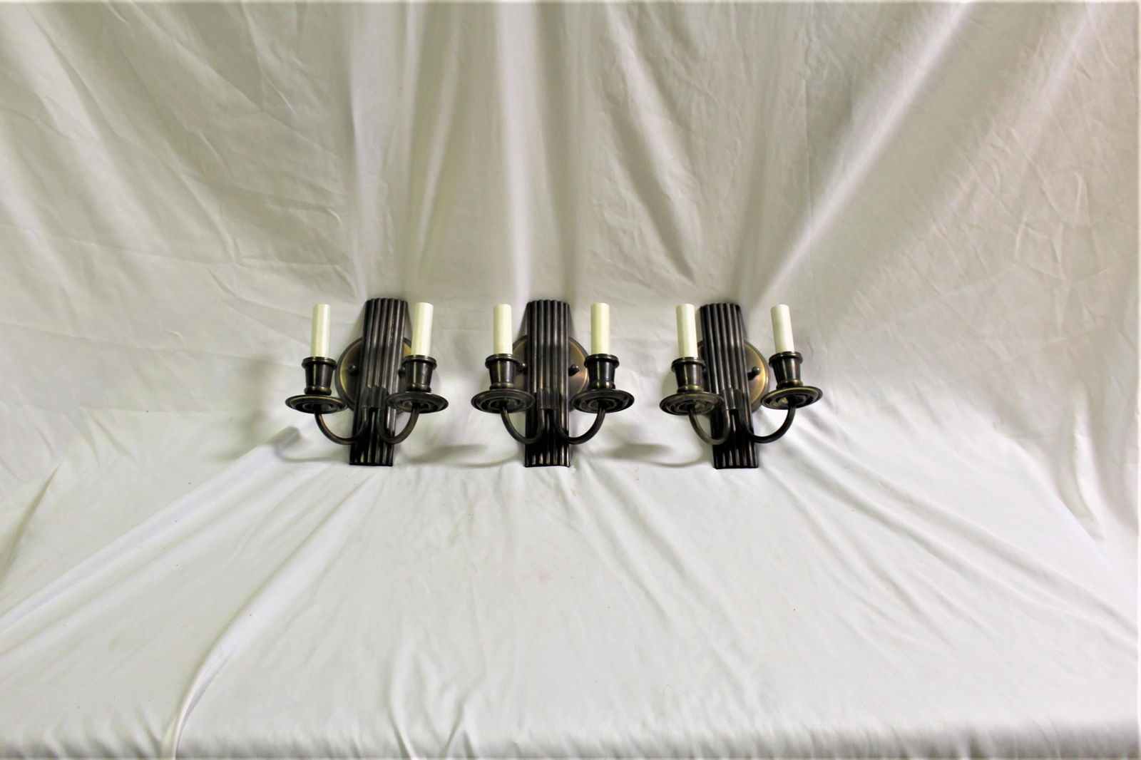 Art Deco/Modern Sconces Two Arm Set - 15