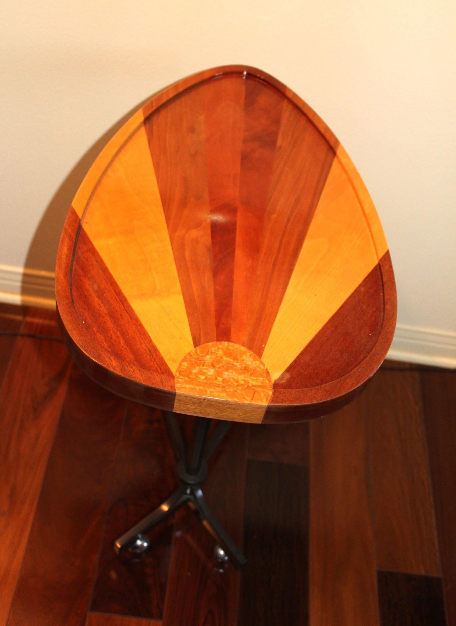 Art Deco / Modern Custom Side table w Rising Sun Design - 17