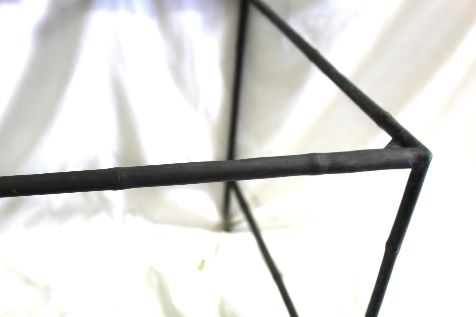 Mid Century Bronze Cast Bamboo Side table . - 5