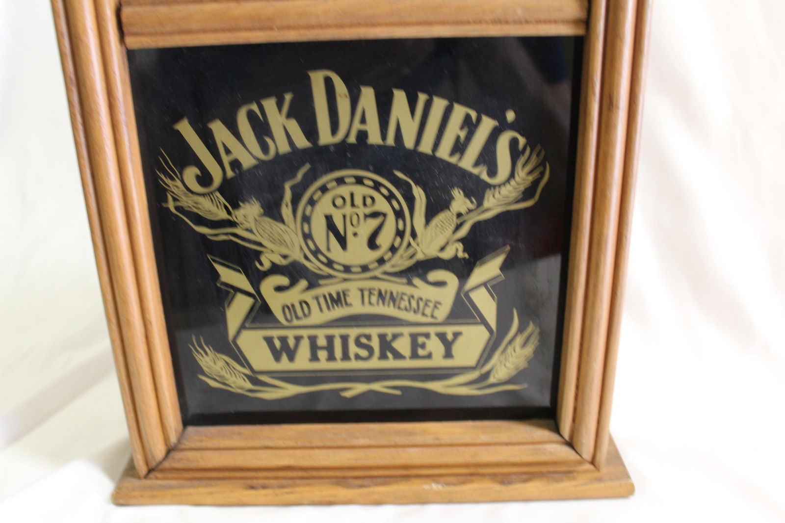 Jack Daniels Clock /Oak Case /Battery - 15