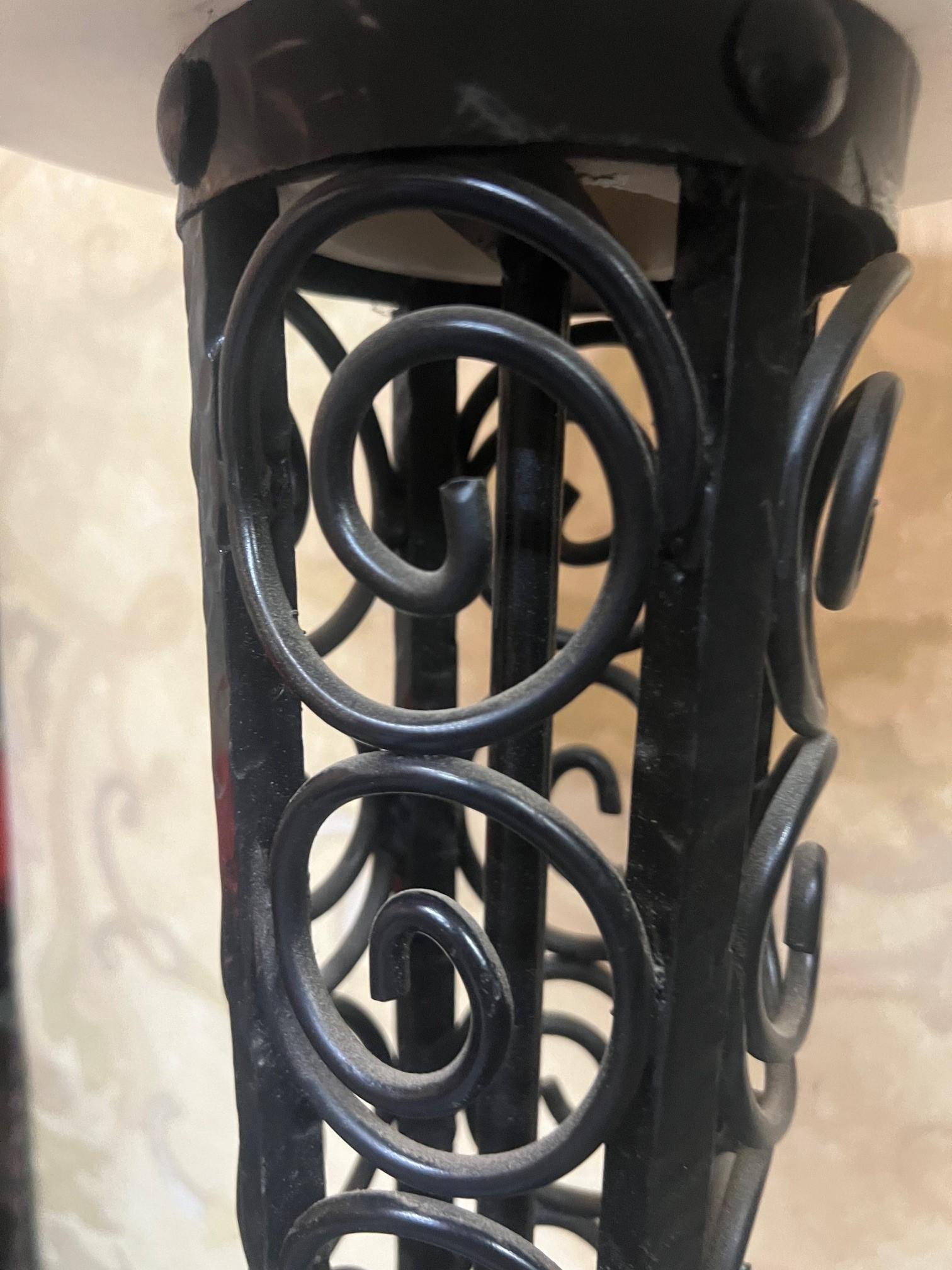 Art Deco Designed Floor Lamp Alabaster Shade - 4