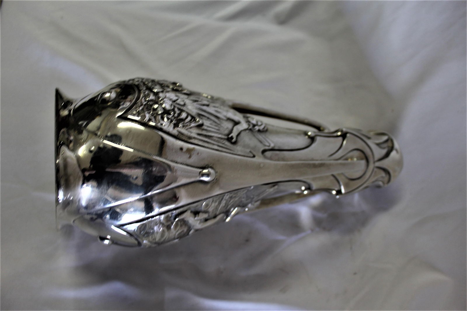 Art Nouveau Original Vases, Silvered, Signed - 6