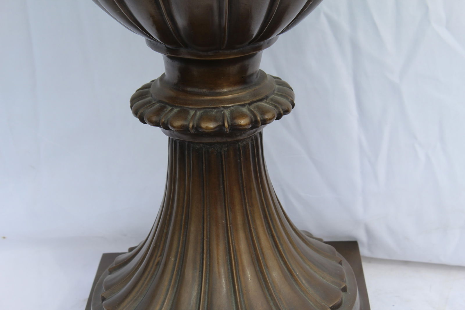 Large Bronze Planter , English design , fluted , heavy - 16